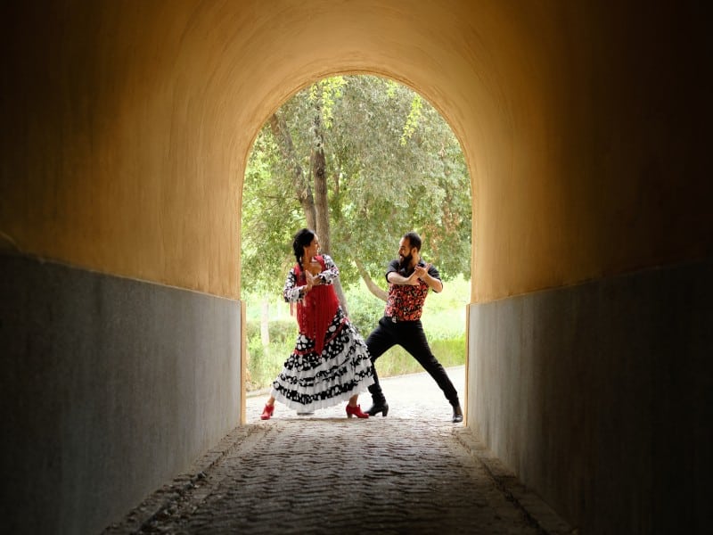Couple Dancing Flamenco