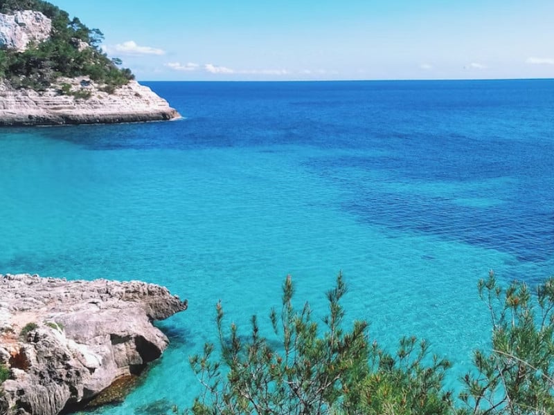 coastline in Menorca