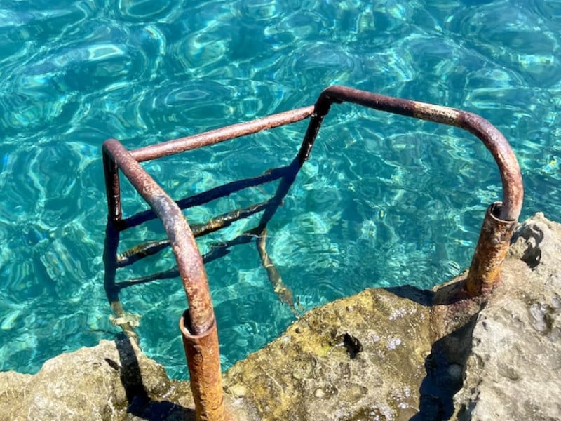 stairs into the sea in Menorca