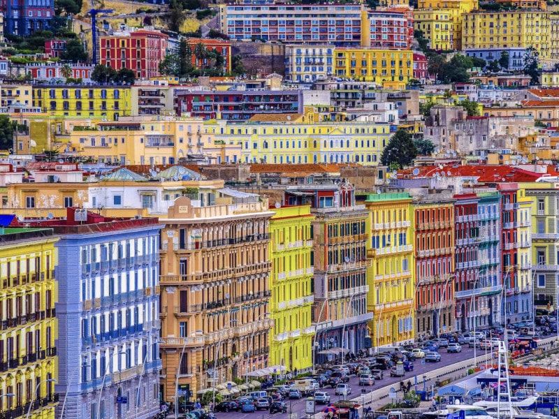 Naples colorful buildings