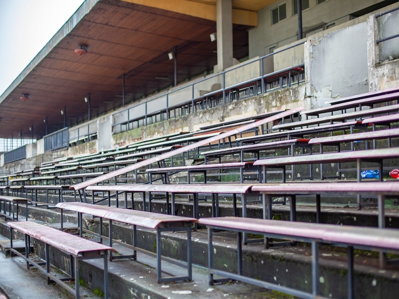 abandoned old stadium