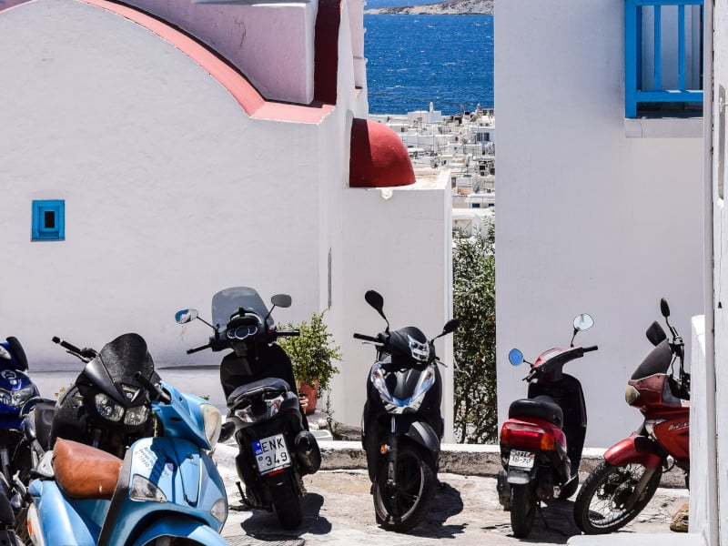 scooters in Mykonos