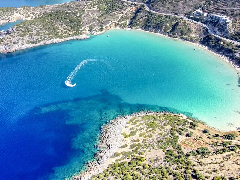 a beach in crete