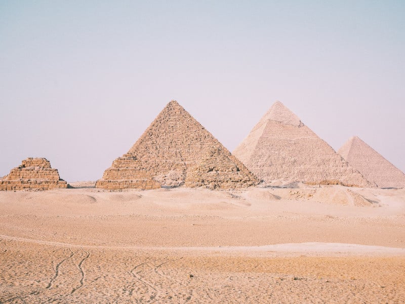 the pyramids of Giza