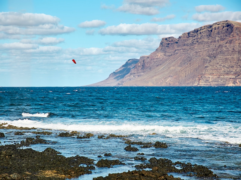 kitesurfer in the atlantic ocean