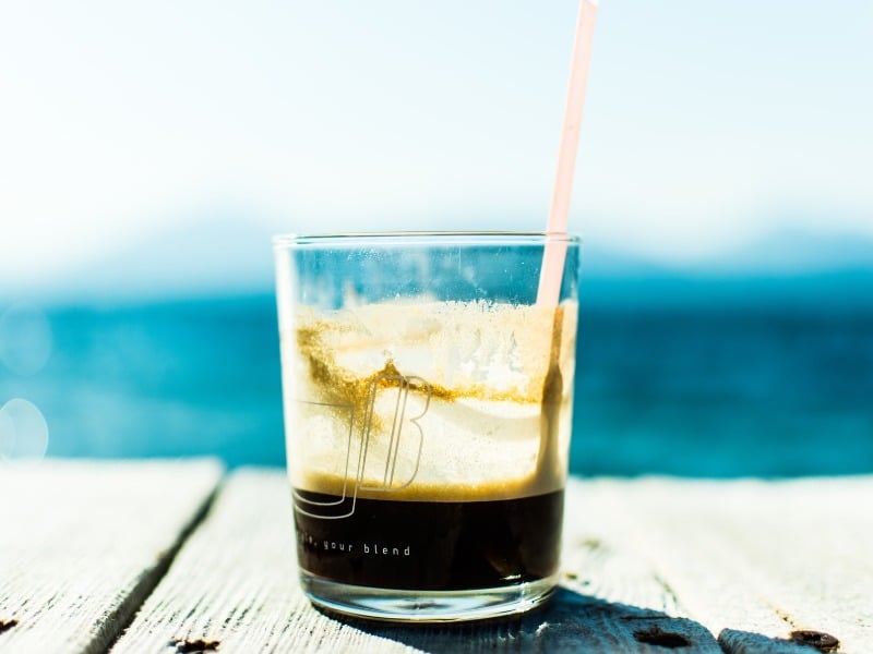 drink by beach