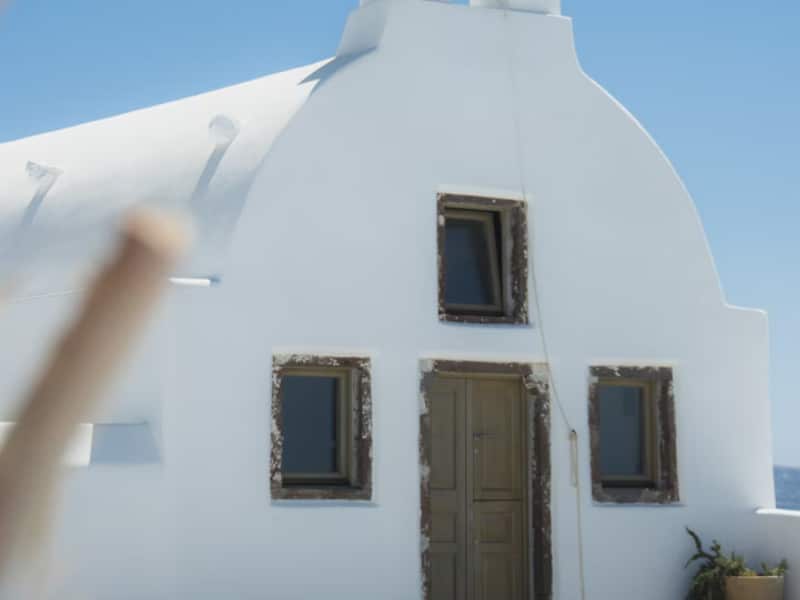 A white church in Santorini