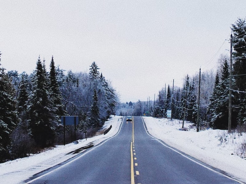 Highway snow in Canada