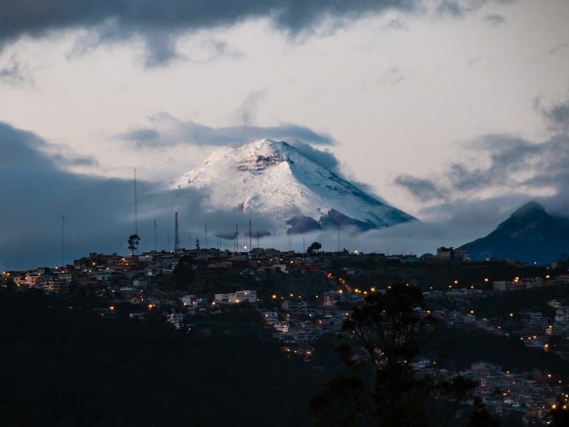 Quito with mountain view