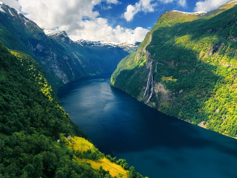 Fjord mountain views